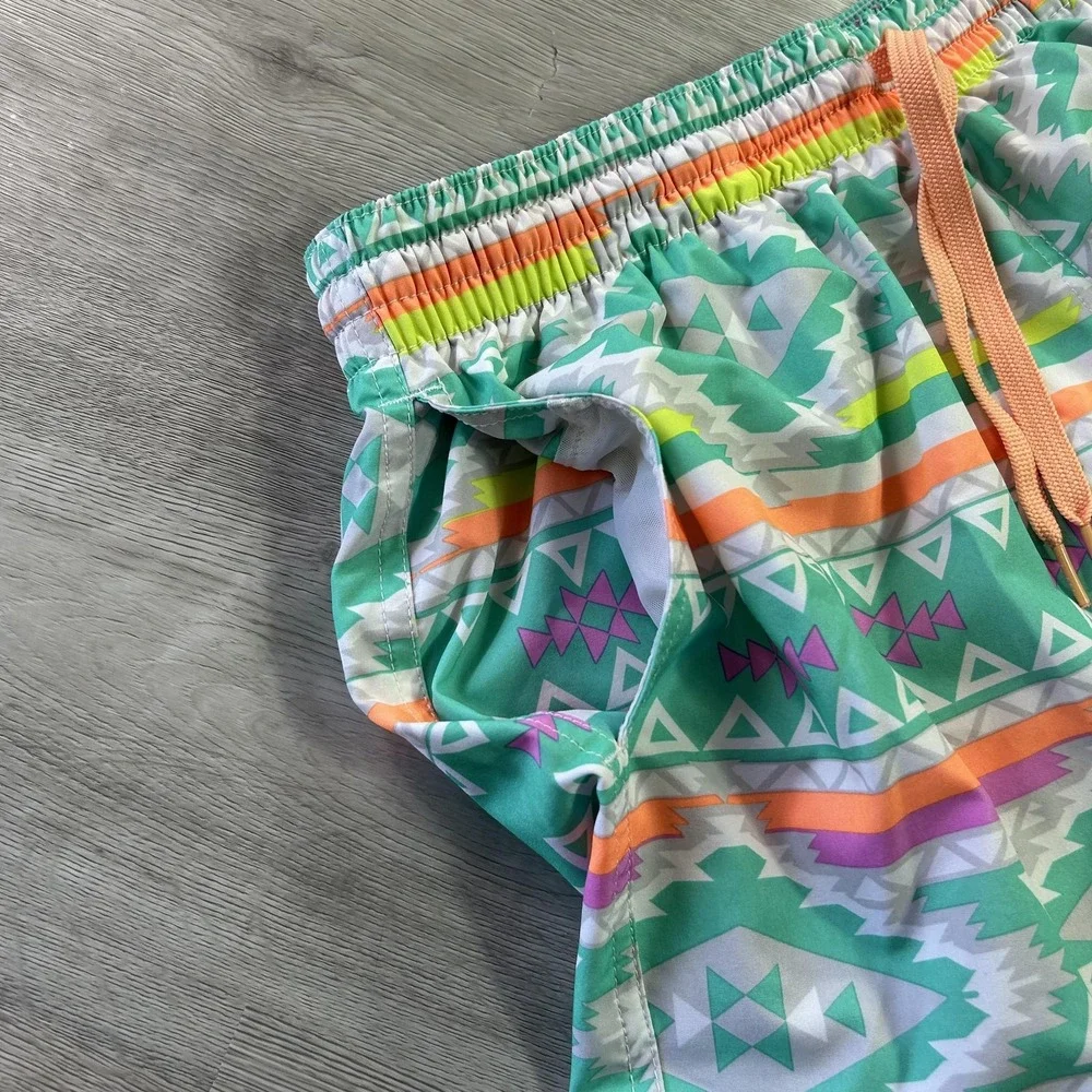Chubbies Swim Trunks Shorts Mens Large Multicolor 7 Inseam Lined Drawstring‎